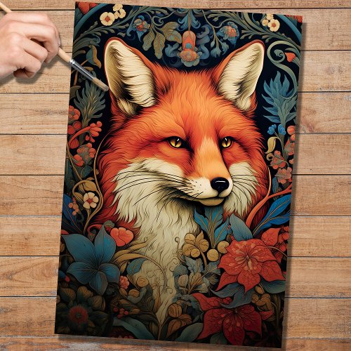 Fox in Tapestry 2 Decoupage Paper