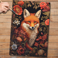 Fox in Tapestry 4 Decoupage Paper