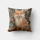Fox in the Autumn Garden  Throw Pillow (Front)