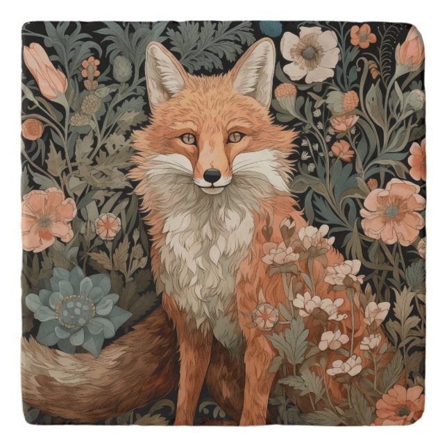 Fox in the Autumn Garden  Trivet (Front)