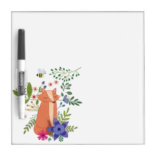 fox in the forest dry erase board