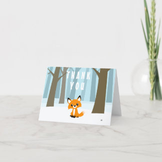 Fox in the Forest Folded Thank You Card