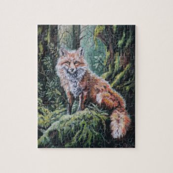 Fox In The Forest Jigsaw Puzzle by ArtOfDanielEskridge at Zazzle