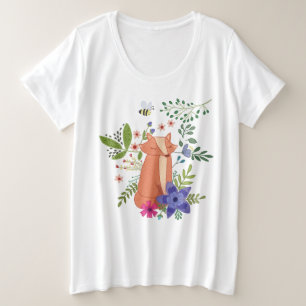 fox in the forest plus size T-Shirt