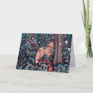 Fox in The Forest, William Morris Card