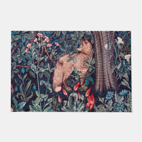 Fox in The Forest William Morris Doormat