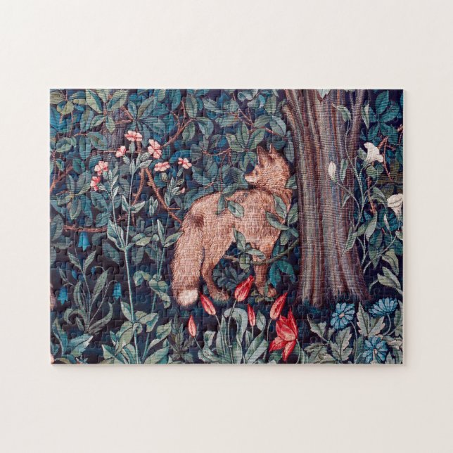 Fox in The Forest, William Morris Jigsaw Puzzle (Horizontal)