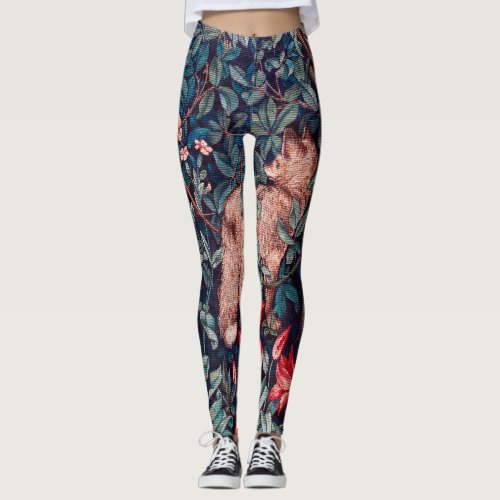 Fox in The Forest William Morris Leggings