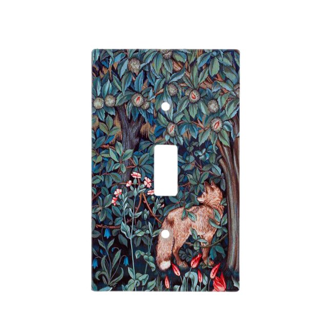 Fox in The Forest, William Morris Light Switch Cover (Front)