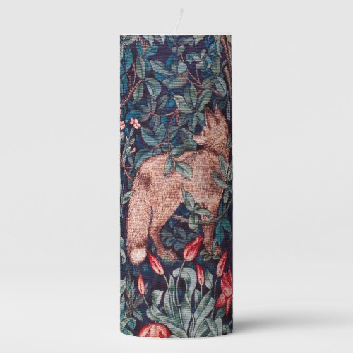 Fox in The Forest William Morris Pillar Candle