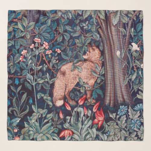 Fox in The Forest William Morris Scarf