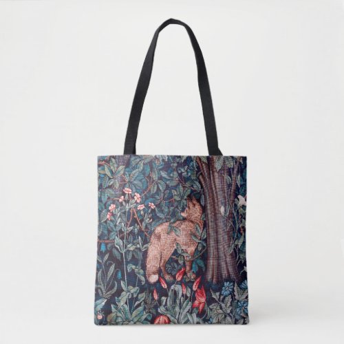 Fox in The Forest William Morris Tote Bag