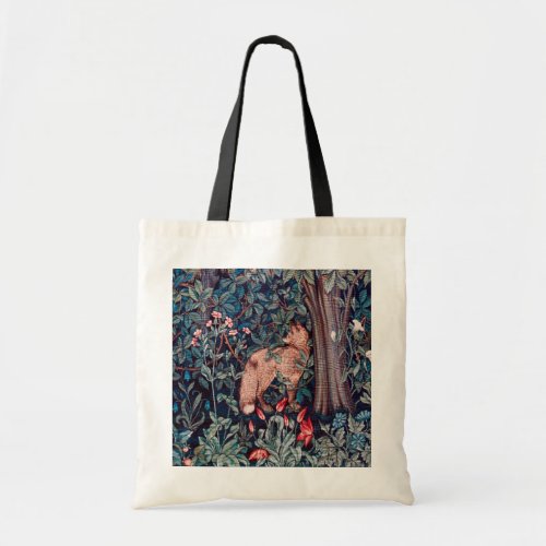 Fox in The Forest William Morris Tote Bag