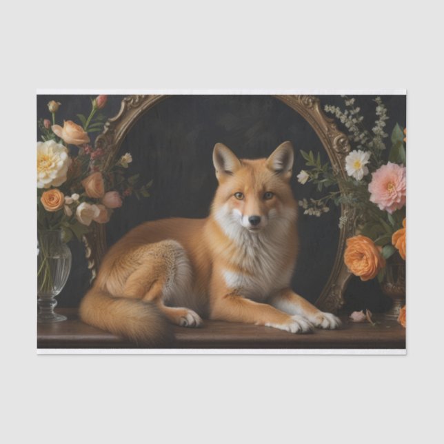 Fox in the garden tissue paper (Front)
