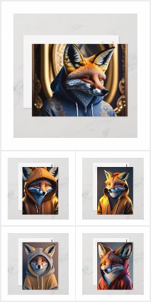 Fox in the hoodie, Postcrossing Postcards