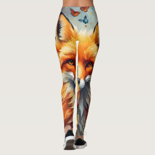 fox in the meadow leggings