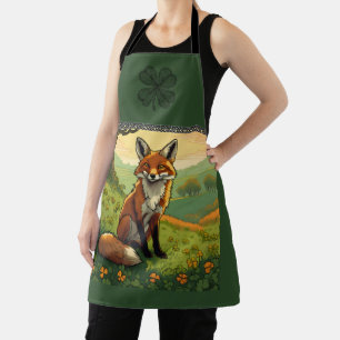 Fox in the Shamrocks Apron