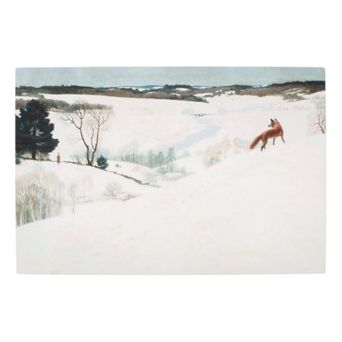 Fox in the Snow 1935 by Newell Convers Wyeth Metal Print