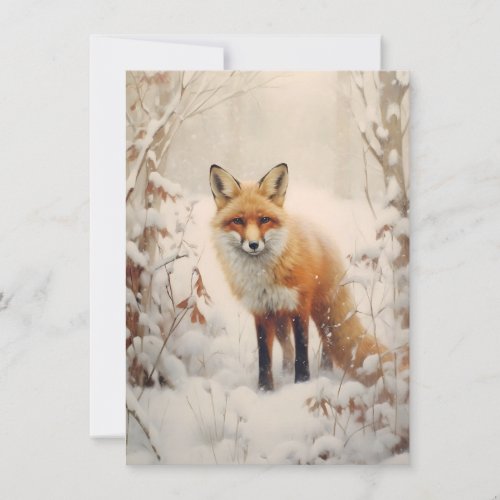 Fox in the Snow Card