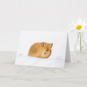 Fox in the snow Christmas Card