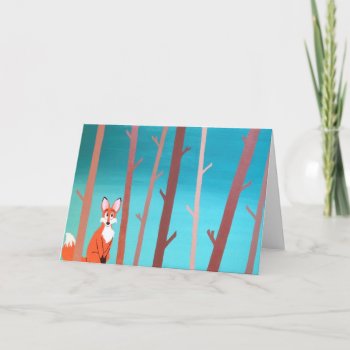 Fox In The Woods Greeting Card by DesireeGriffiths at Zazzle