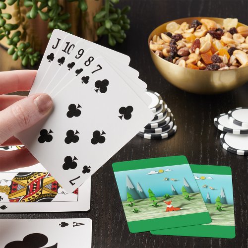 Fox In The Woods Poker Cards