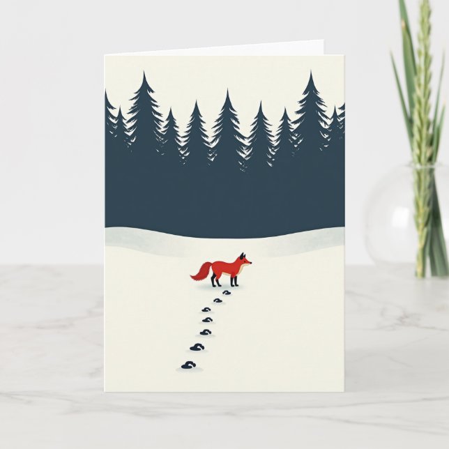 Fox In Winter Wonderland Card (Front)