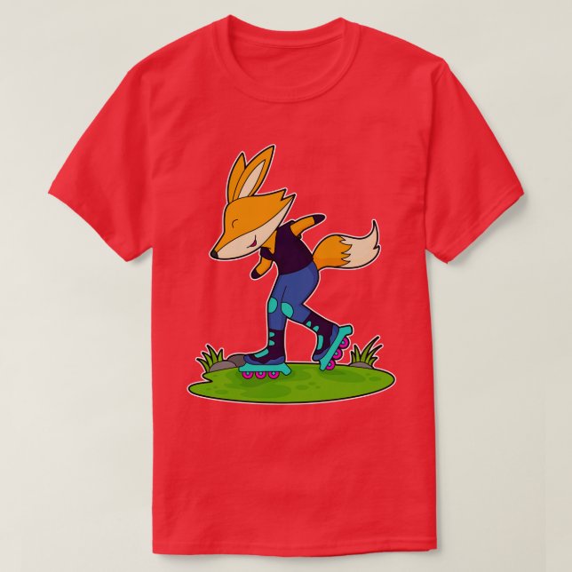 Fox Inline skating Roller skates T-Shirt (Design Front)