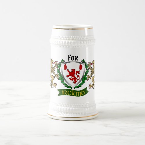 Fox Irish Shield Beer Stein