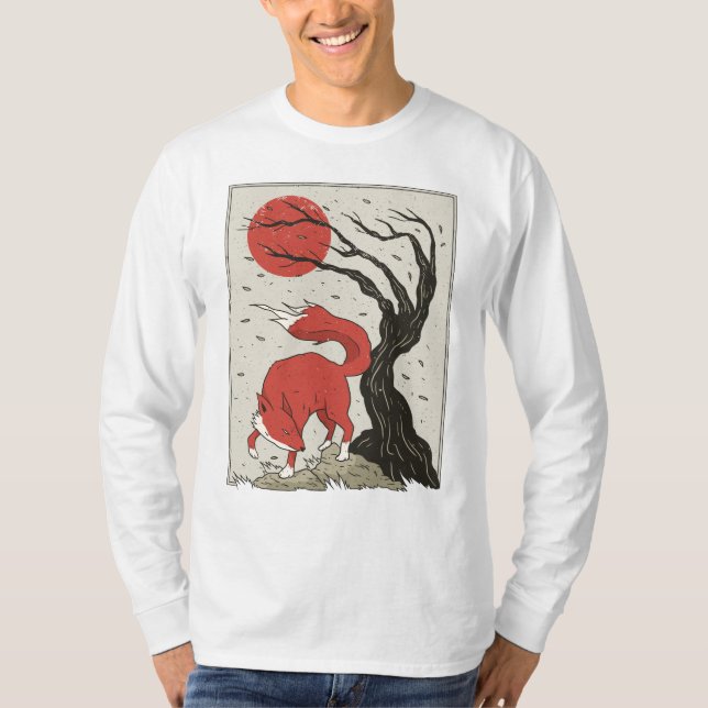 Fox Japanese Art T-Shirt (Front)