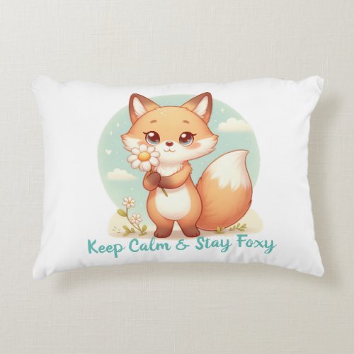 Fox _ Keep Calm  Stay Foxy Accent Pillow