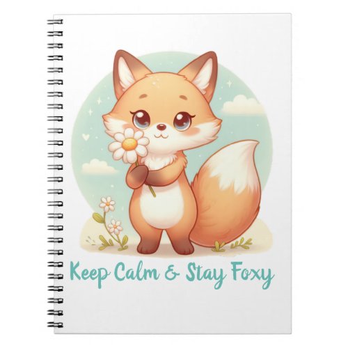 Fox _ Keep Calm  Stay Foxy Notebook
