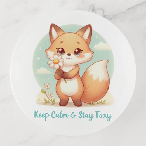 Fox _ Keep Calm  Stay Foxy Trinket Tray