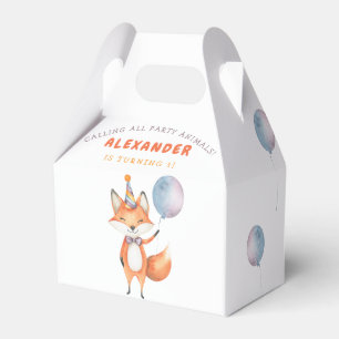 Fox Kids Birthday Party  Favor Boxes