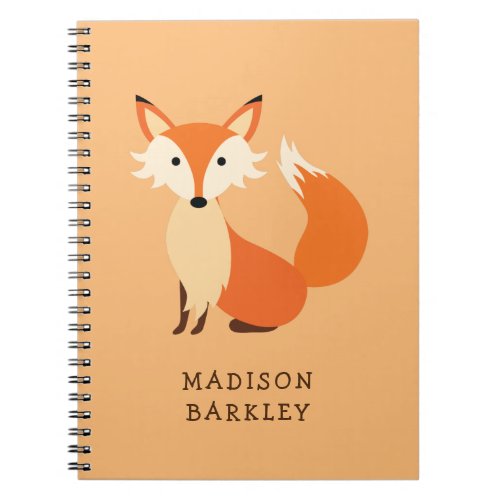 Fox Kids Cute Woodland Animal Notebook