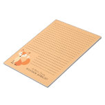 Fox Kid&#39;s Cute Woodland Animal Stationary Notepad at Zazzle