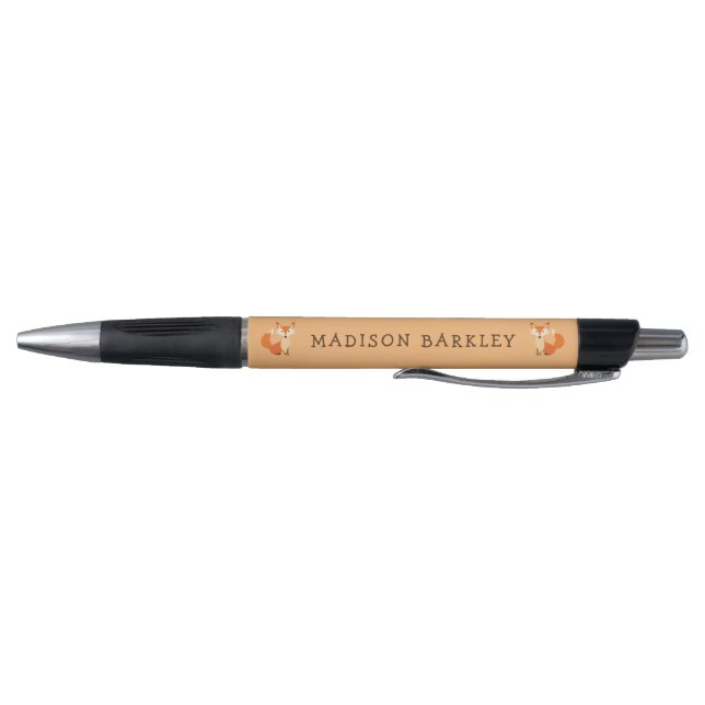 Fox Kid's Cute Woodland Animals Pens with Name (Bottom)