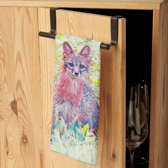 Fox Kitchen Towel (Thirds Fold)