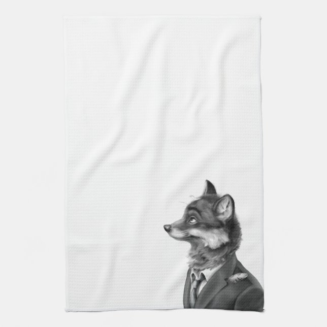Fox Kitchen Towel (Profile) (Vertical)