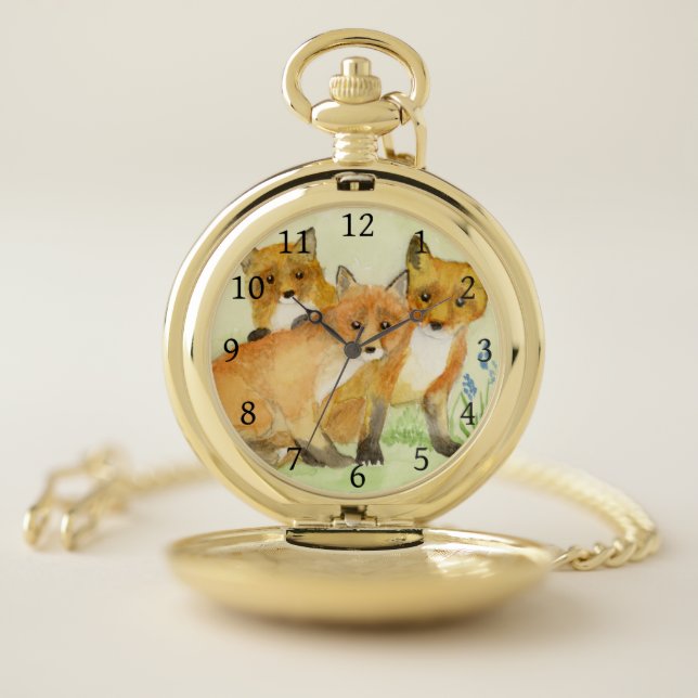 Fox Kits Pocket Watch (Inside)