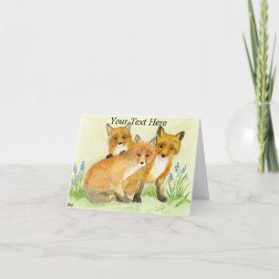 Fox Kits Thank You Card