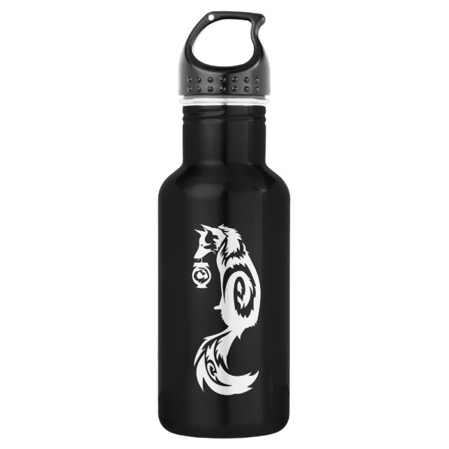Fox Kitsune Tribal with Spirit Lantern Water Bottle (Front)
