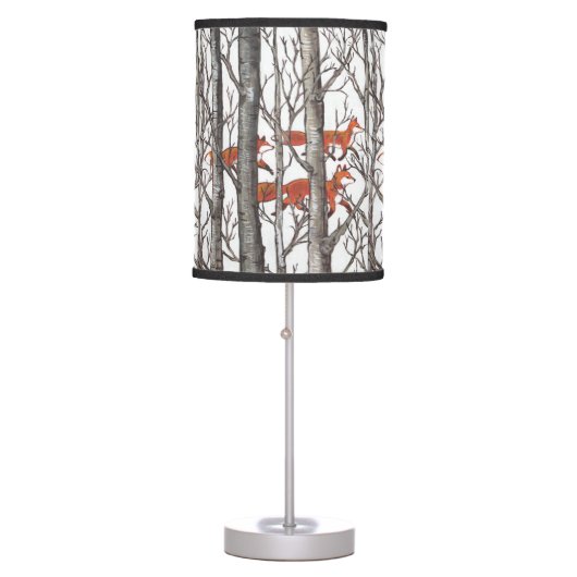 Fox Lamp Gray Black Rust Woodland Forest Winter (Front)