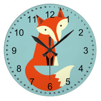 Fox Large Clock