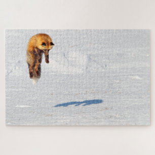 Fox Leap   Yukon, Canada Jigsaw Puzzle