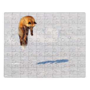 Fox Leap Yukon, Canada Jigsaw Puzzle