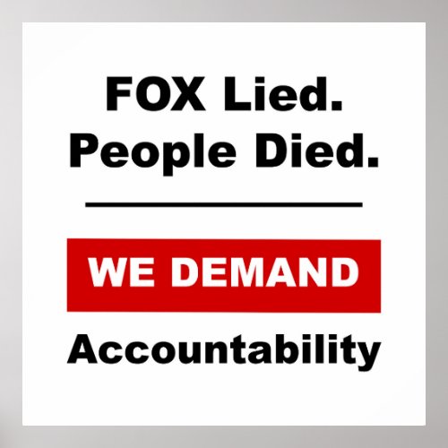 FOX Lied People Died Poster