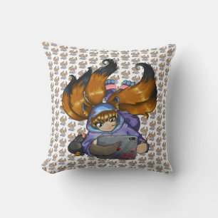 Fox Life Throw Pillow