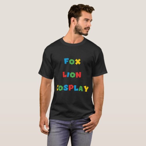 Fox Lion Cosplay Shirt in Super Mario Font