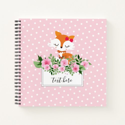 fox little fox woodland cute notebook